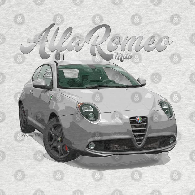 ALFA ROMEO Mito white front by PjesusArt